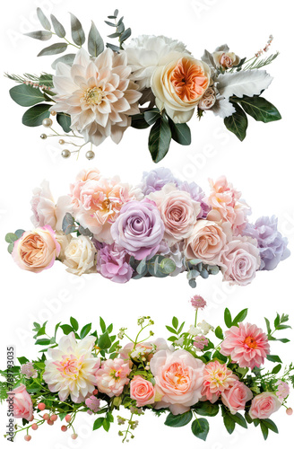 isolated soft purple peach rose wedding floral blossom texture in pack