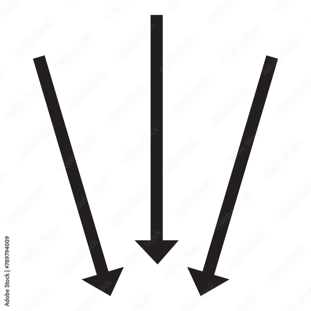 Three hand drawn arrows pointing down.. vector illustration design elements. Three hand drawn arrows pointing down.. vector illustration design elements.