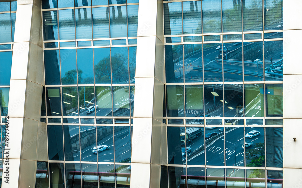 Obraz premium 서울 고층건물 빌딩 하늘 도시풍경