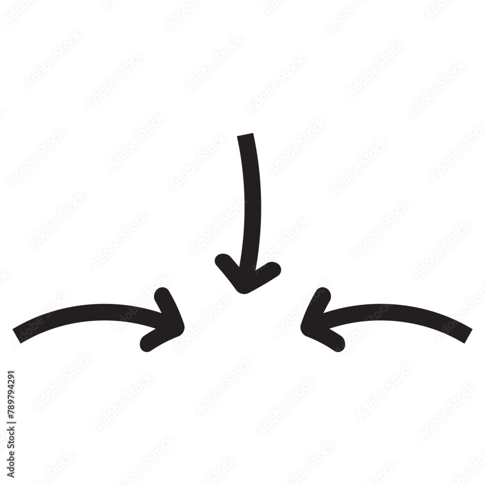 Three hand drawn arrows pointing down. . vector illustration design elements. Three hand drawn arrows pointing down. . vector illustration design elements.