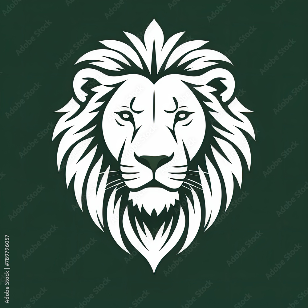 Obraz premium lion head illustration, lion head vector, lion head icon, circle logo or icon lion, tatto lion, tatto, logo lion, icon lon