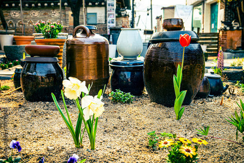 한국 서울 북촌한옥마을 전통건축 기와집 풍경