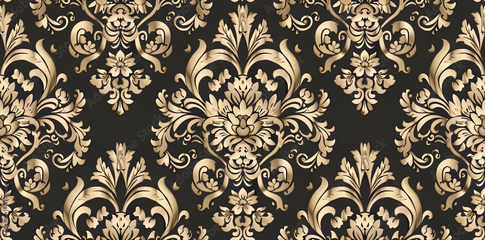 Timeless elegance of opulent damask paper texture. Regal sophistication concept. AI Image