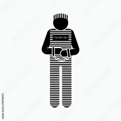Prisoner Icon. Jail, Convict Symbol.