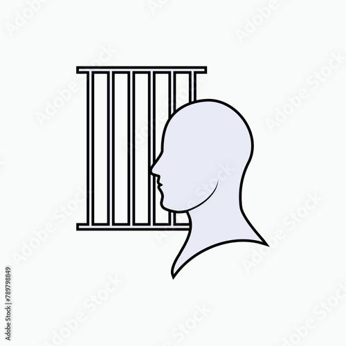Prisoner Icon. Jail, Convict Symbol.