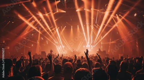 An electronic music festival with a large crowd