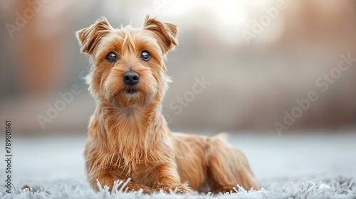 Charming Norfolk Terrier: Loyalty & Vitality in Nature. Concept Pets, Dogs, Norfolk Terrier, Nature, Loyalty