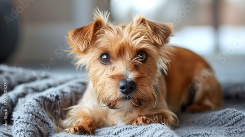 Charming Norfolk Terrier: Loyal Companion with a Spirited Heart. Concept Dog Grooming, Norfolk Terrier Care, Canine Training, Playful Pets