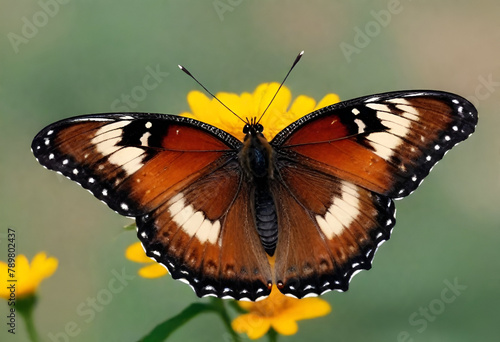 Close-up of butterfly pollinating on flower.