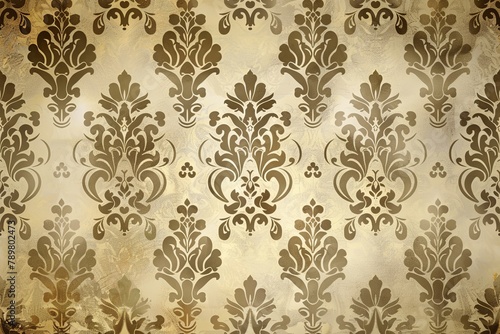 Vintage sophistication meets timeless elegance in seamless damask paper texture. Classic charm concept. AI Image