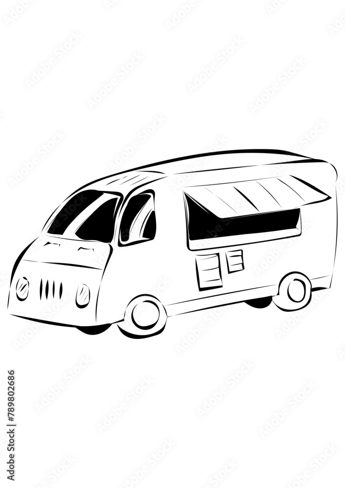 Naklejka premium Foodtruck 