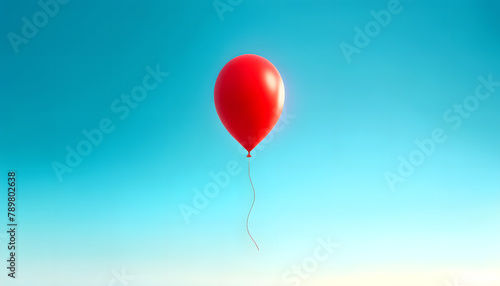 The concept of opportunity comes at all times, a bright red balloon soaring in a clear blue sky.