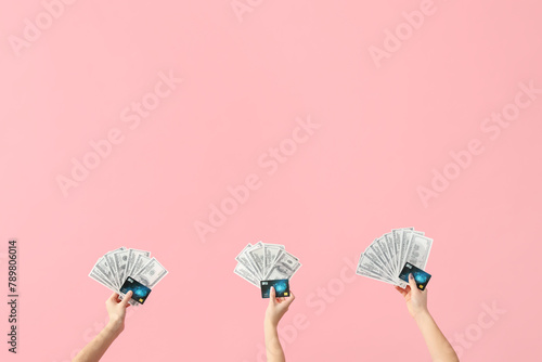 Women with credit cards and...