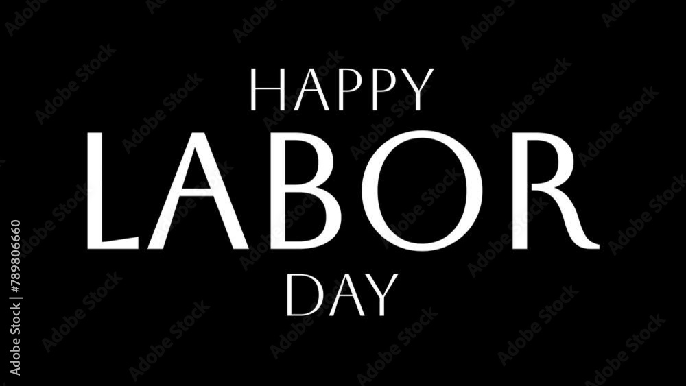 Happy Labor Day text sign with flash effect in black background. Fit for celebrating Labor Day or May Day around the world. Happy Labor Day text sign with flash effect in black background. Fit for celebrating Labor Day or May Day around the world.