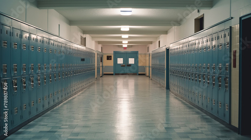 High school lobby corridor interior