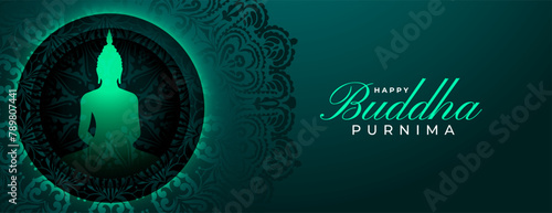 indian festive buddha purnima greeting banner design