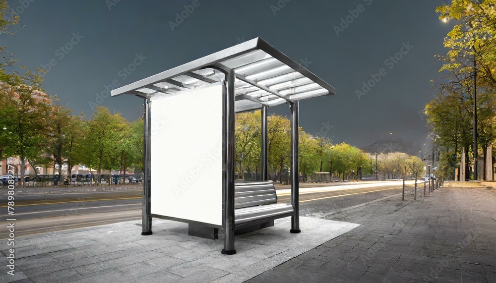 street advertising bus stop mockup street advertising bus stop mockup
