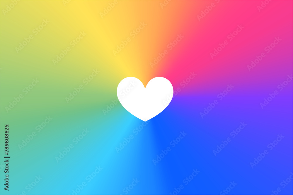 abstract colorful rainbow spectrum background with cite heart design abstract colorful rainbow spectrum background with cite heart design