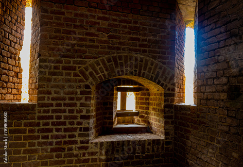 Interior of The South Bastion, Fort Clinch State Park, Amelia Island, Florida, USA