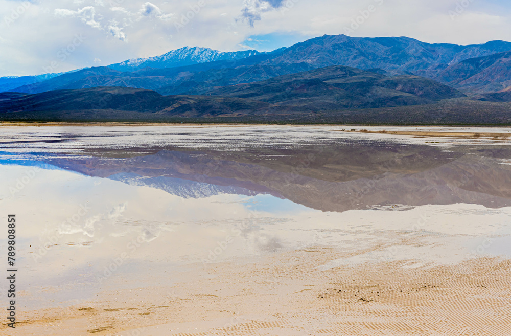 Reflection Of The Panamint Mountains on Lake Pannamint, Death Valley National Park, California, USA