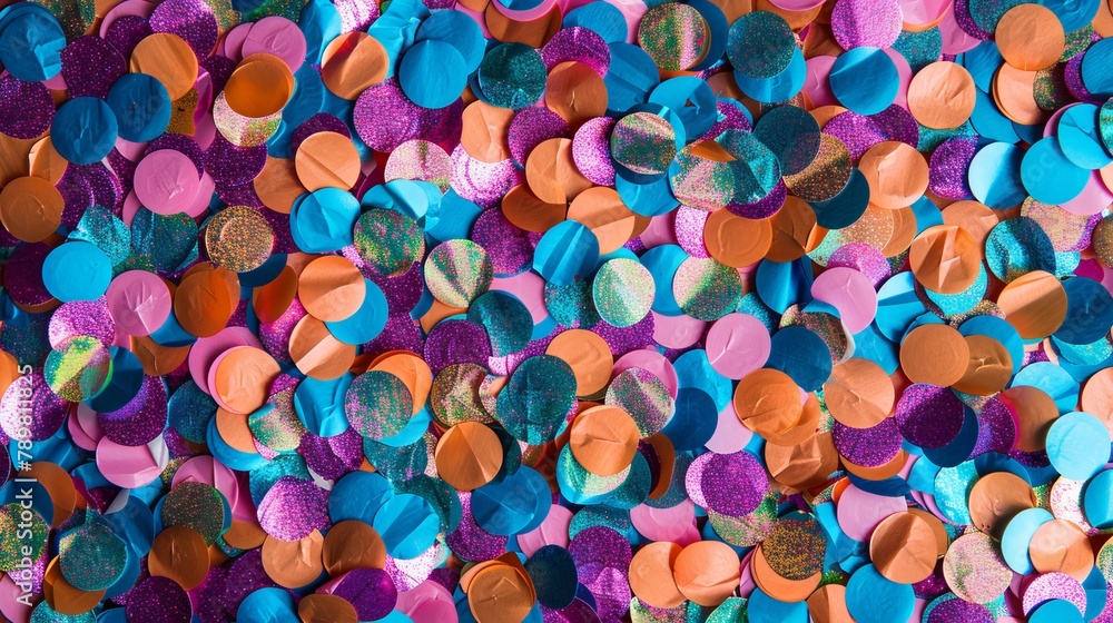 Vibrant carnival and birthday party confetti bursting with colorful joy Vibrant carnival and birthday party confetti bursting with colorful joy