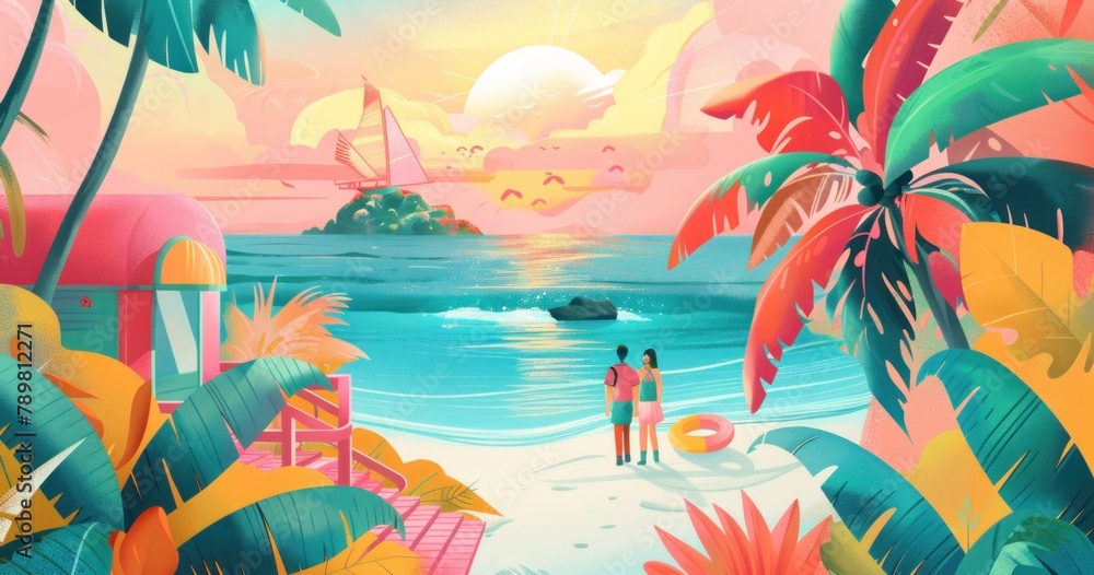 Obraz premium art Illustration Summer