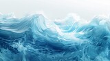 an abstract ocean wave graphic with shades of blue, aqua, and teal textures. Design a web banner featuring blue and white water waves as a background resource. 