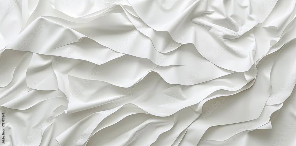 Seamless white paper texture exuding pristine simplicity for versatile design applications AI Image - obrazy, fototapety, plakaty 