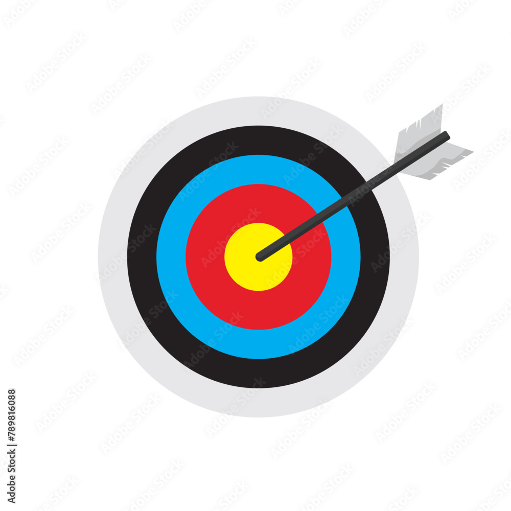 concept illustration of target, goal, success, targeted investment, flat style vector illustration concept illustration of target, goal, success, targeted investment, flat style vector illustration