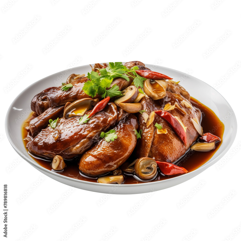Delicious Braised Duck isolated on white background Delicious Braised Duck isolated on white background