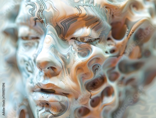 Algorithm's Masterpiece: A 3D Rendered Showcase of the Original Creation photo