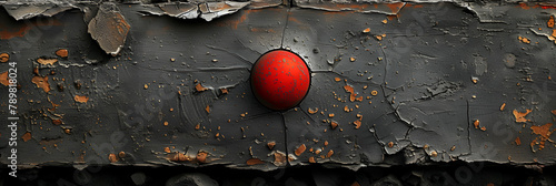 A Black and White Photo with a Red Spot, Red ball on water surface