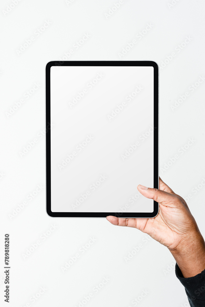 Digital tablet png screen mockup with hand Digital tablet png screen mockup with hand