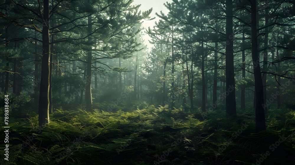 Obraz premium morning in the woods