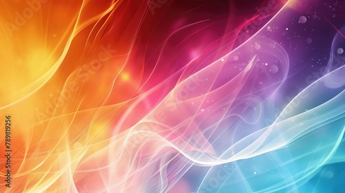 A Colorful Abstract Layout With Plenty Of Copyspace Background,abstract multicolored background with smooth lines and waves in it 