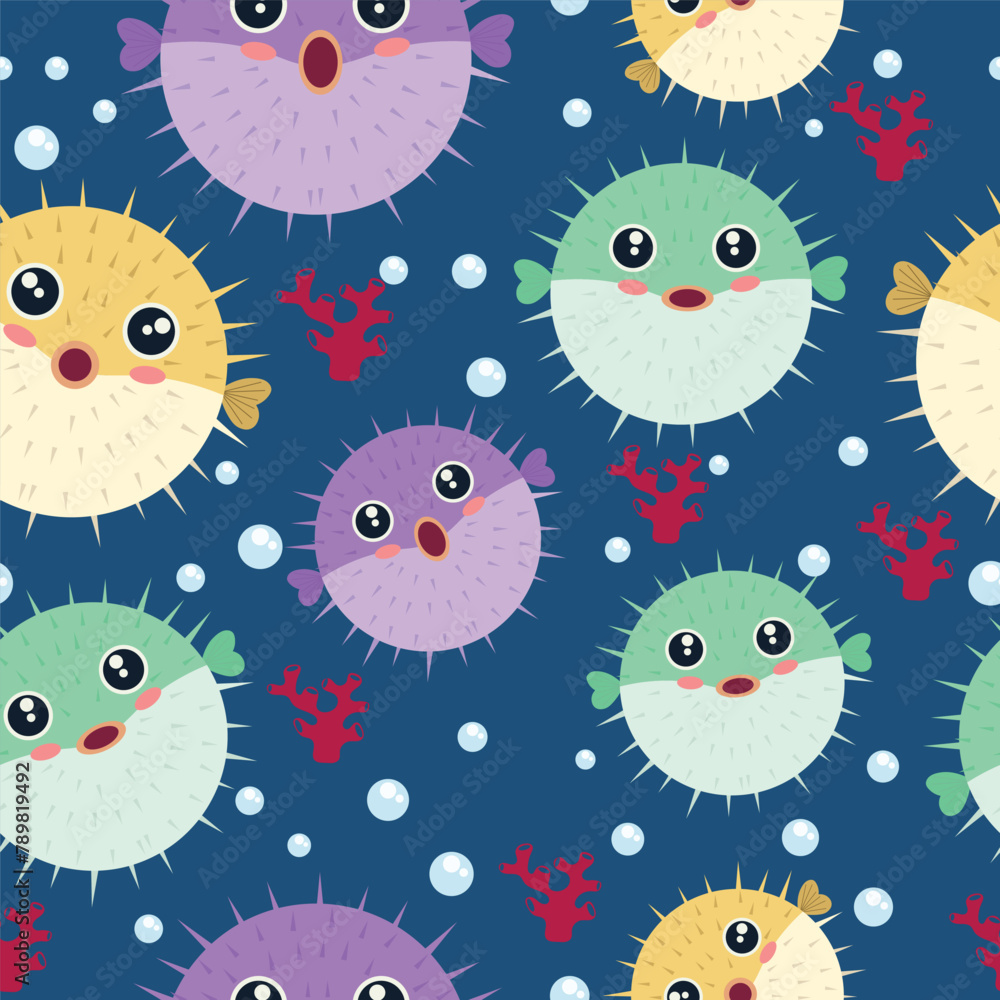 pufferfish pattern in vector pufferfish pattern in vector
