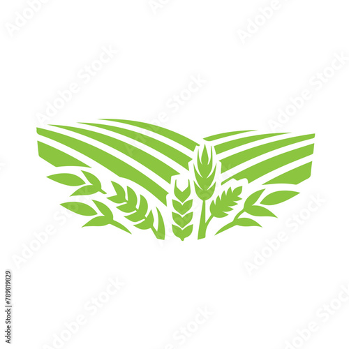farm field logo concept