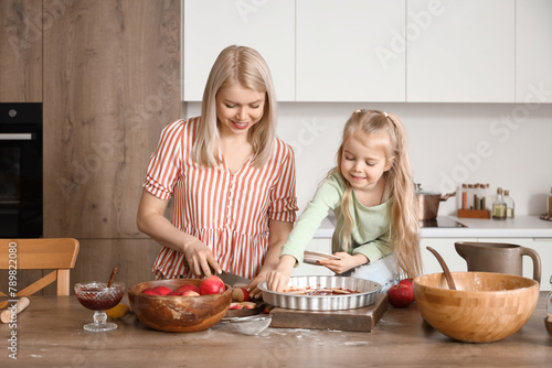 Little girl with her mother...