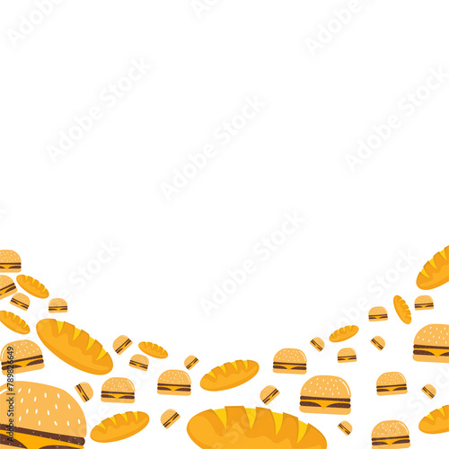 Hamburger Bread Pattern Frame