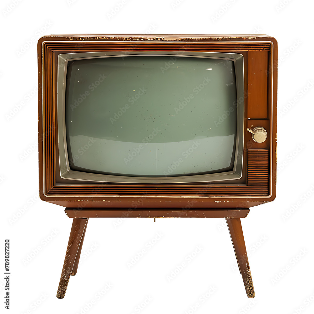 Old television, classic retro vintage style.