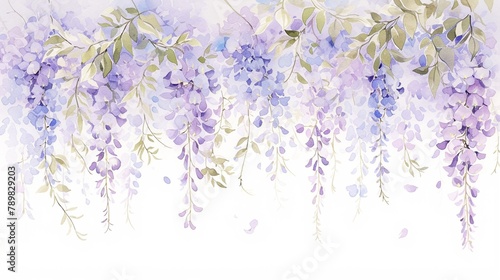 藤の花テクスチャー、水彩5