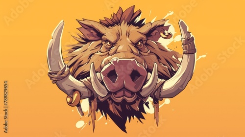 Get your hands on a wild boar tattoo or mascot with a fun cartoon twist You can also find a 2d version of it in the gallery photo