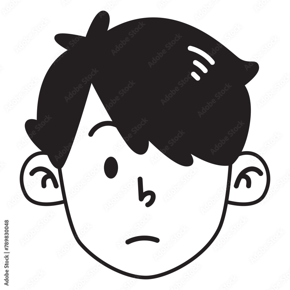 Face Doodle Illustration Face Doodle Illustration