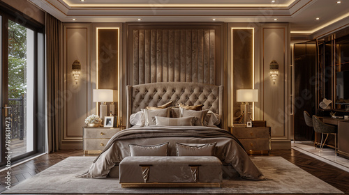 Creating a glamorous Hollywood-inspired bedroom with luxe finishes.