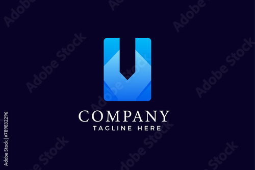 U Letter With Tool Combined Logo Design