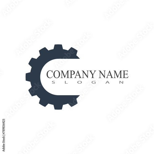 Gear logo vector template symbol design