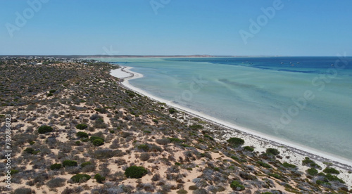 Wallpaper Mural Drone photo, surroundings of Denham, Western Australia.  Westernmost publicly accessible town in Australia. Located in Shark Bay (Malgana: Gathaagudu) World Heritage Torontodigital.ca