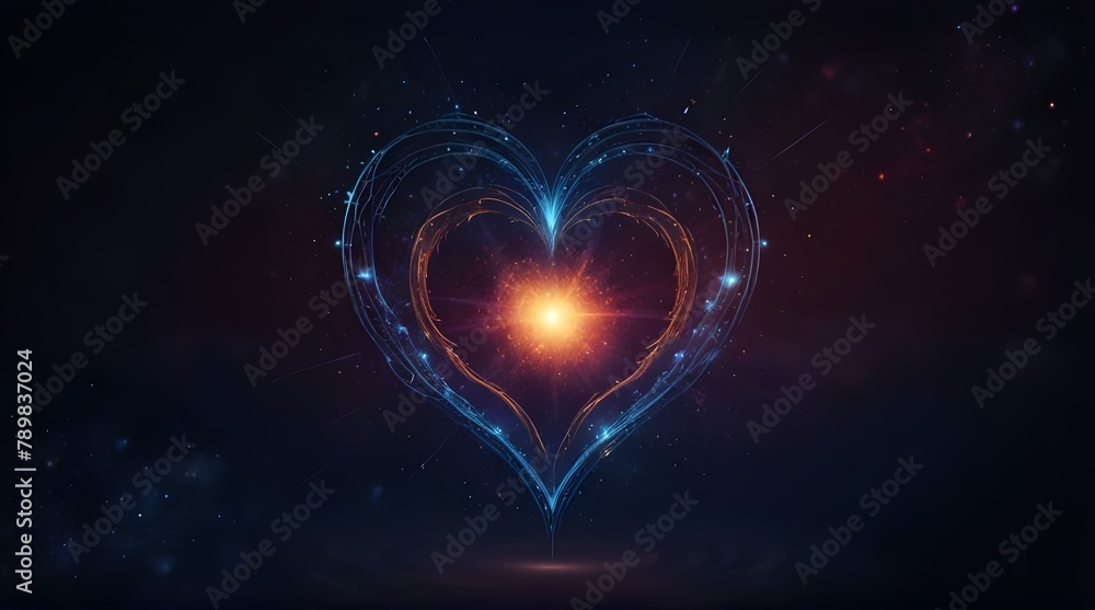 Cosmic heart beating and shining through space and time, universal love, spirituality and esoteric.generative.ai Cosmic heart beating and shining through space and time, universal love, spirituality and esoteric.generative.ai