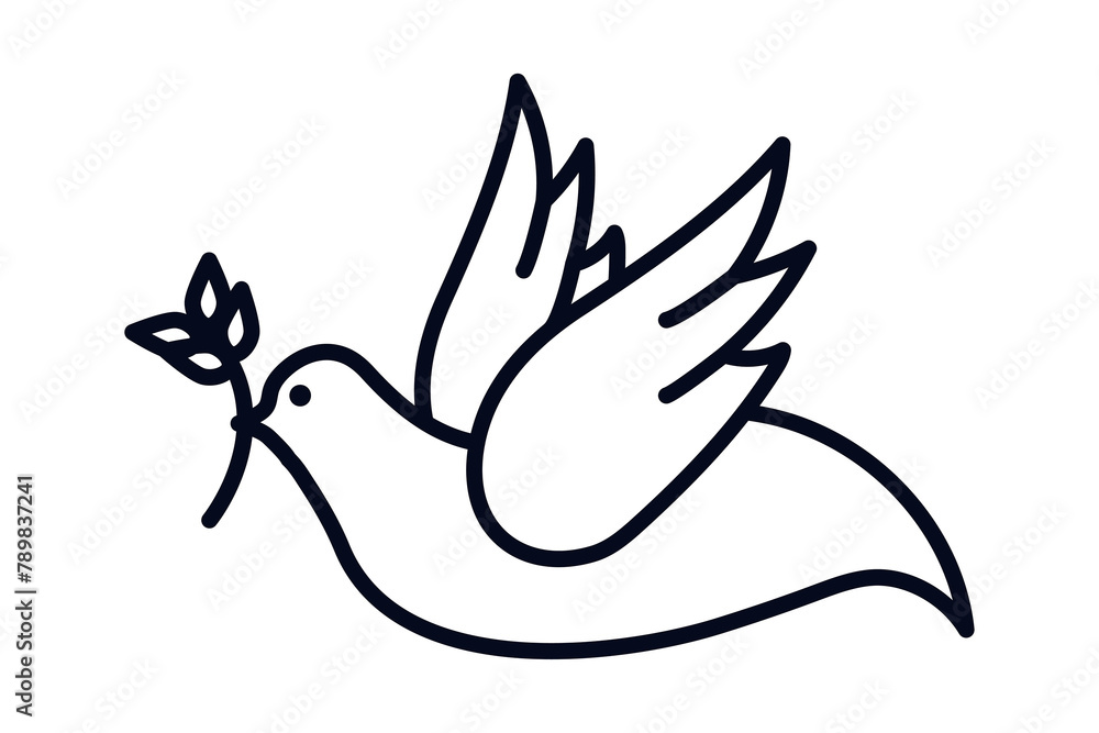 Naklejka premium Christian dove of peace symbol sticker