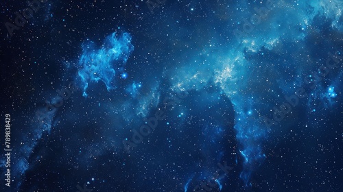 A cosmic texture background with a blend of deep space blues and star-like speckles